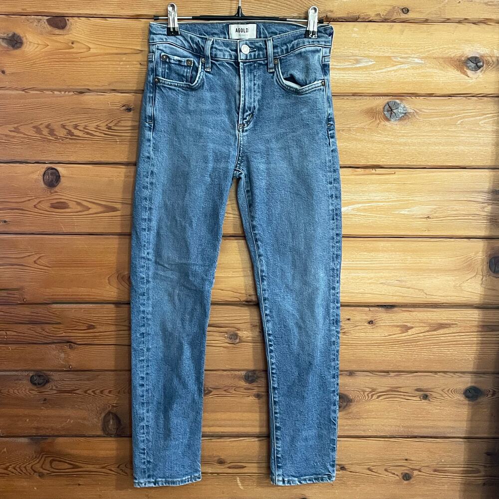 Agolde Toni Mid Rise Slim Straight Leg Jeans Size 24